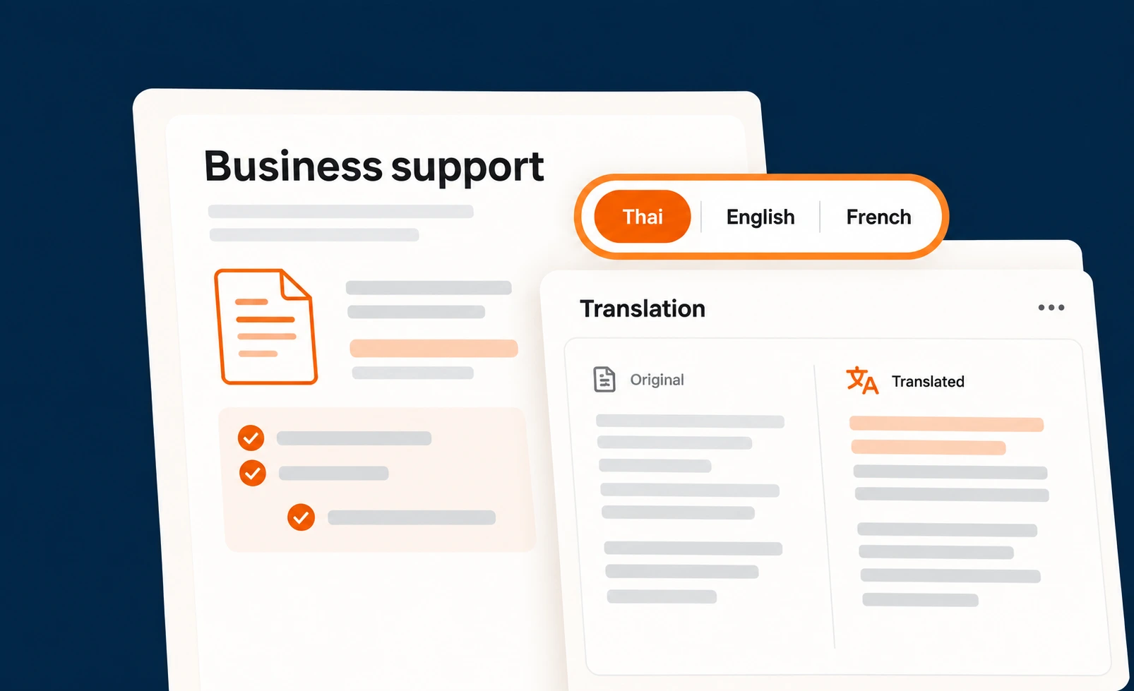 business support service illustration